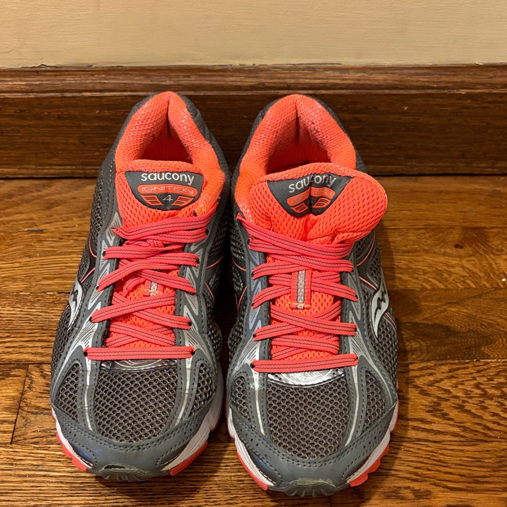 Saucony Gray and Orange Athletic Shoes
